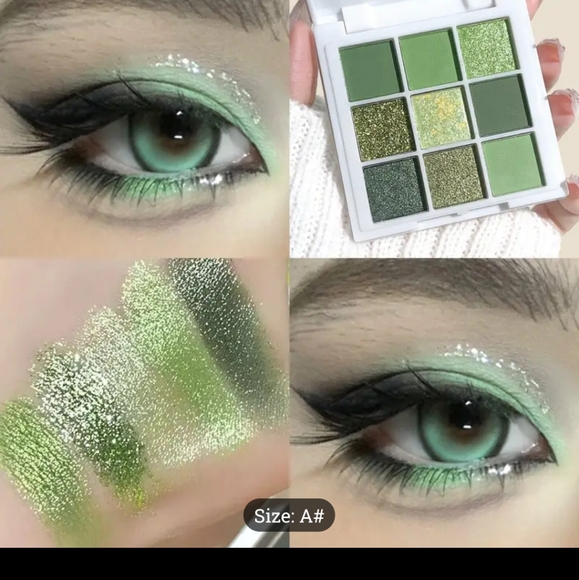 Green 9 color eye palette Juju Dream - Picture 2 of 5